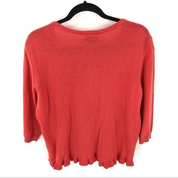 NWT Soft Surroundings Linen Cotton Blend Tortoise Shell Cardigan Sweater Large - Picture 5 of 10